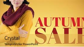  Presentation with clothing - Slides with winter clothing posing against white background and a yellow colored foreground