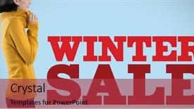  Presentation with winter blue - Audience pleasing slides consisting of winter clothing posing against white backdrop and a red colored foreground