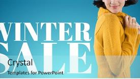  Presentation with abstract blue white - PPT layouts consisting of winter clothing posing against white background and a arctic colored foreground