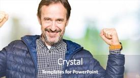  Presentation with fitness - Slide deck consisting of winter coat showing arms muscles background and a ocean colored foreground