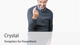  Presentation with hero man and women - PPT theme consisting of winter coming - handsome middle age senior man background and a white colored foreground