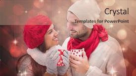  Presentation with shimmering - Beautiful presentation featuring light design shimmering on red backdrop and a coral colored foreground