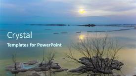  Presentation with medical tourism - Colorful theme enhanced with winter-dawn-dead-sea-israel backdrop and a teal colored foreground