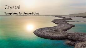  Presentation with medical tourism - Presentation theme enhanced with winter-dawn-small-islets background and a lemonade colored foreground