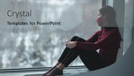  Presentation with anxiety - Colorful presentation design enhanced with winter-depression-because-of-coronavirus backdrop and a light gray colored foreground