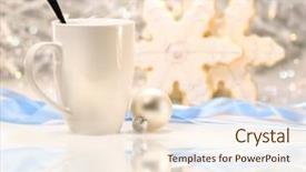  Presentation with sparkly - Slide deck consisting of winter drink with sugar cookies background and a  colored foreground