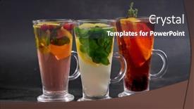  Presentation with herbs - Slide set consisting of winter-drinks-with-herbs background and a dark gray colored foreground