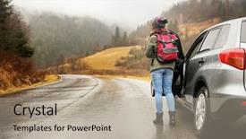  Presentation with jesus out of the tumb - Amazing presentation design having winter driving - female tourist getting backdrop and a mint green colored foreground