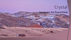  Presentation with hiking mountain - Presentation theme with winter-dusk-over-colorado-foothills background and a light blue colored foreground