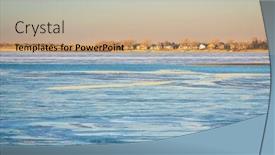  Presentation with colorado - Colorful slide set enhanced with winter dusk over frozen boyd lake in northern colorado backdrop and a coral colored foreground