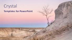  Presentation with dusk - Presentation theme enhanced with winter-dusk-over-prairie background and a sky blue colored foreground