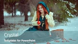  Presentation with middle ages - Theme consisting of winter-fairy-tale-beautiful-young background and a seafoam green colored foreground