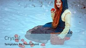  Presentation with middle ages - Theme enhanced with winter-fairy-tale-beautiful-young background and a light blue colored foreground