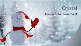  Presentation with winter forest - PPT theme having winter-fairytale-snowfall background and a lemonade colored foreground