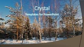  Presentation with winter blue - Slide set enhanced with winter field under blue sky nature background background and a ocean colored foreground