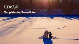  Presentation with winter ice - Presentation having winter fishing ice fisherman fishing background and a  colored foreground