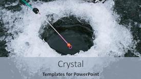  Presentation with lake ice - PPT layouts consisting of winter-fishing-on-the-lake background and a light blue colored foreground