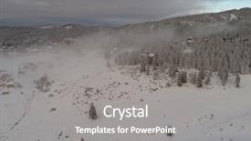  Presentation with forest winter - Audience pleasing slide deck consisting of winter forest in high mountain backdrop and a  colored foreground