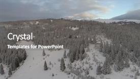 Presentation with snow mountain - Beautiful presentation featuring winter forest in high mountain backdrop and a gray colored foreground