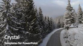  Presentation with top view of appetizing fresh - Slides consisting of winter forest in high mountain background and a  colored foreground