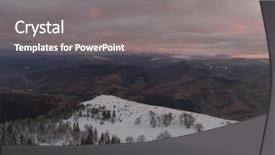  Presentation with winter forest - Colorful theme enhanced with winter forest in high mountain backdrop and a  colored foreground