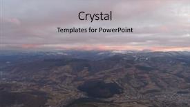  Presentation with top view of appetizing fresh - PPT theme having winter forest in high mountain background and a  colored foreground