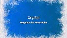  Presentation with winter blue - Cool new slide set with winter frame for the congratulations backdrop and a gray colored foreground