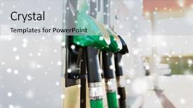  Presentation with fuel tank - Colorful PPT theme enhanced with winter fuel oil tank backdrop and a light gray colored foreground