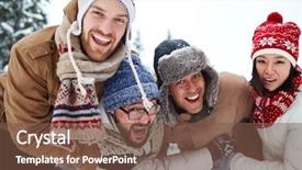  Presentation with fun - Slides enhanced with winter fun background and a tawny brown colored foreground