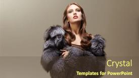  Presentation with fox - Slide deck consisting of winter-fur-coat-fashion-portrait background and a  colored foreground