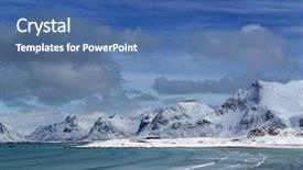  Presentation with winter landscape winter tree - Presentation featuring winter harsh landscape in lofoten background and a  colored foreground