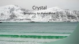  Presentation with landscape - Colorful presentation theme enhanced with winter harsh landscape in lofoten backdrop and a  colored foreground