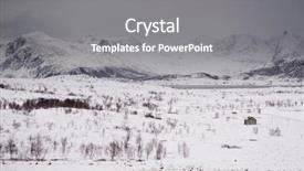  Presentation with winter landscape winter tree - Cool new presentation theme with winter harsh landscape in lofoten backdrop and a  colored foreground