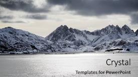  Presentation with landscape - Colorful presentation enhanced with winter harsh landscape in lofoten backdrop and a  colored foreground