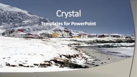  Presentation with winter landscape winter tree - Cool new slide deck with winter harsh landscape in lofoten backdrop and a ocean colored foreground