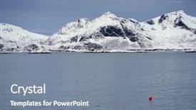  Presentation with landscape - Presentation design consisting of winter harsh landscape in lofoten background and a  colored foreground