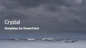  Presentation with winter landscape winter tree - Beautiful PPT theme featuring winter harsh landscape in lofoten backdrop and a  colored foreground