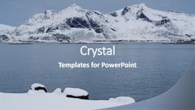  Presentation with landscape - Colorful presentation design enhanced with winter harsh landscape in lofoten backdrop and a  colored foreground