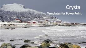  Presentation with winter landscape winter tree - Slide set enhanced with winter harsh landscape in lofoten background and a  colored foreground