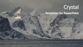  Presentation with landscape - PPT layouts with winter harsh landscape in lofoten background and a gray colored foreground