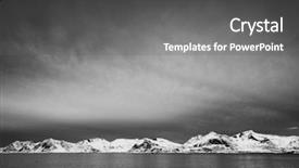  Presentation with landscape - Colorful presentation theme enhanced with winter harsh landscape in lofoten backdrop and a gray colored foreground