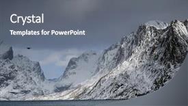  Presentation with norway - PPT layouts having winter harsh landscape in lofoten background and a gray colored foreground