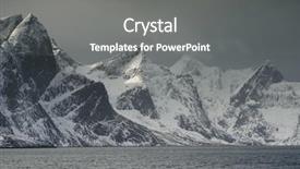  Presentation with winter landscape winter tree - Cool new PPT layouts with winter harsh landscape in lofoten backdrop and a gray colored foreground