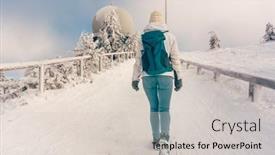  Presentation with winter - Beautiful presentation featuring winter-hike-at-the-peak backdrop and a lemonade colored foreground