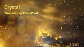  Presentation with holiday destination - Slides featuring winter holiday destination budapest fireworks over hungarian parliament - new year in the city background and a tawny brown colored foreground
