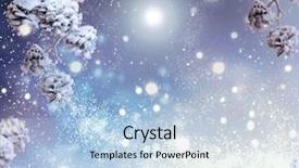  Presentation with snowflakes - Colorful PPT theme enhanced with winter holiday snow background snowflakes backdrop and a light blue colored foreground