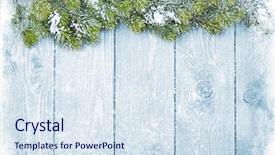  Presentation with christmas holidays - Theme enhanced with winter holidays - old wood texture with snow background and a sky blue colored foreground