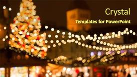  Presentation with town hall - Audience pleasing PPT layouts consisting of evening at town hall backdrop and a wine colored foreground