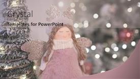  Presentation with sparkling lights - Presentation with winter-holidays-and-decoration-concept background and a light gray colored foreground