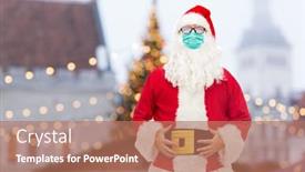  Presentation with christmas holidays - Beautiful slide deck featuring winter-holidays-and-health-concept backdrop and a coral colored foreground